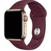 Bordeauxrood/Donker rood/Wijn rood Apple Watch bandje voor 42/44/45 mm model in maat S-M