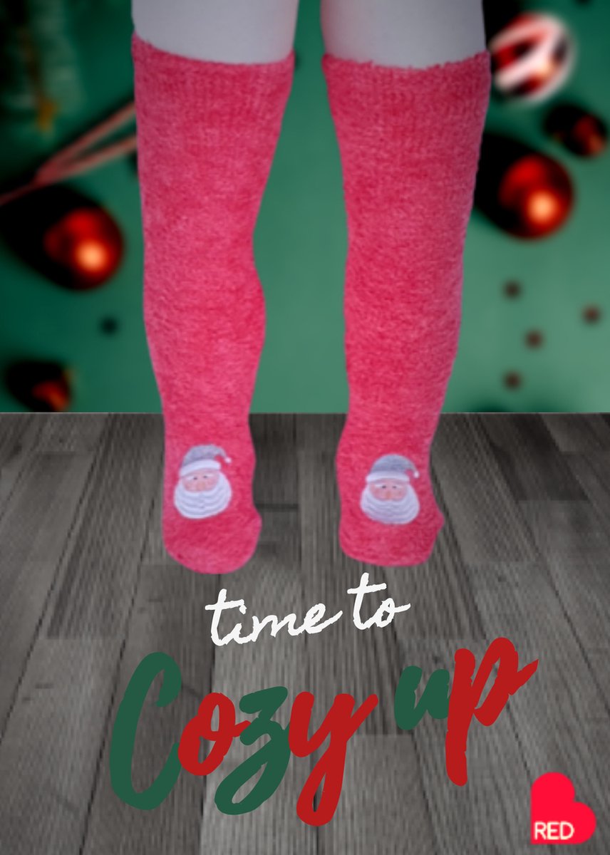 Kerst Sokken -Giftbox - Roze - Kerstman - One Size -- Kerstcadeau - Kerstsokken - Kerstboom - Cadeau - Feestdagen - Christmas - Kinder sokken - Winter sokken - Winter kleding - Oud en Nieuw - Gift - Giftbox - Present - Peuter - Warmhoudend