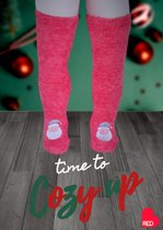 Kerst  Sokken -Giftbox - Roze - Kerstman - One Size -- Kerstcadeau - Kerstsokken - Kerstboom - Cadeau - Feestdagen - Christmas - Kinder sokken - Winter sokken - Winter kleding - Ou