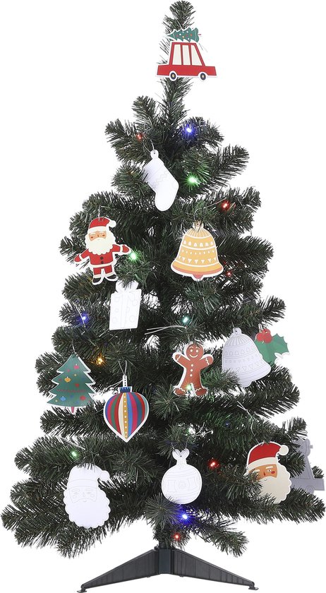 Black Box Trees Fay Kunstkerstboom met 30 Ornamenten en LED Verlichting - H90 cm - Groen