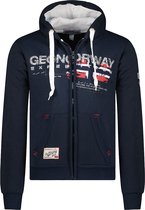 Vest Met Capuchon En Rits Blauw Geographical Norway Gislande - XXL