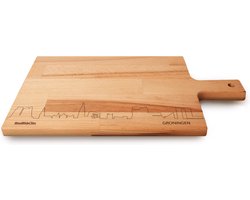 Skyline Serveerplank Groningen - Hapjesplank - Serveerplank - Tapas - Hapjes - Serveren - WoodWideCities