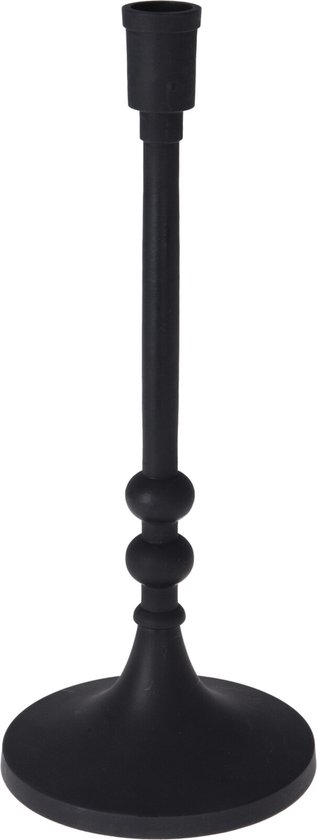 Kandelaar - zwart - kaars - 31 cm hoog - woondecoratie - kerst