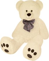 Knuffelbeer beige - Teddybeer beige  - Knuffel - Liefdes beer - beige bear - 100 cm - Romantisch - Valentijns cadeau - Valentijn - valentijn cadeautje voor haar - valentijn cadeautje voor hem