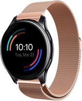 Milanees Smartwatch bandje - Geschikt voor  OnePlus Watch Milanese band - rosé goud - Strap-it Horlogeband / Polsband / Armband