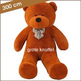 Hele grote bruine knuffelbeer 300 cm - Grote XXXL Teddybeer - Big Teddybear - Valentijnsknuffel - Hele grote Knuffelbeer