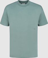 Purewhite -  Heren Relaxed Fit    T-shirt  - Groen - Maat XS