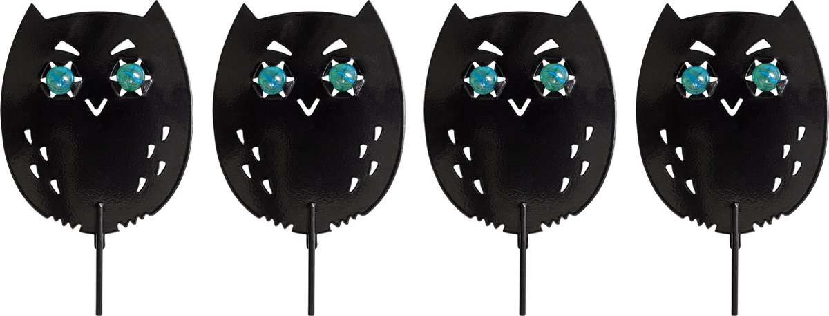 St. Helens Home & Garden - Levensgrote lokuil - 4 Stuks in verpakking - Schrikapparaat voor vogels - met realistische reflecterende ogen
