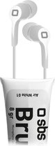 SBS - Brush Stereo Headset met Microfoon - Wit