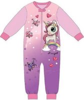 Eenhoorn onesie / pyjama - maat 110 - Unicorn onesies huispak - roze