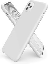 iPhone 11 Pro Hoesje Siliconen - Soft Touch Telefoonhoesje - iPhone 11 Pro Silicone Case met zachte voering - Mobiq Liquid Silicone Case Hoesje iPhone 11 Pro wit