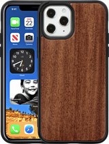 iPhone 12 Pro Max Hoesje Hout - Echt Houten Telefoonhoesje voor iPhone 12 Pro Max - Wooden Case iPhone 12 Pro Max - Mobiq iPhone 12 Pro Max Hoesje Echt Hout palisander