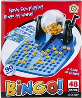 Bingospel Blauw klein - 22 Cm - bingo molen - inclusief kaarten bingoballen