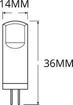 Osram Parathom LED Pin G4 1.8W 200lm - 827 Zeer Warm Wit | Vervangt 20W.