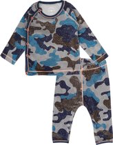 Claesen's pyjama baby cotton velvet Army maat 62-68