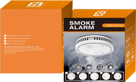 Heiman mini-rookmelder met 10 jaar batterijduur, 85 dB alarm, TÜV- en EN14604-gecertificeerde brandmelder met foto-elektrische sensor (5) | Veiligheidssensoren en detectoren