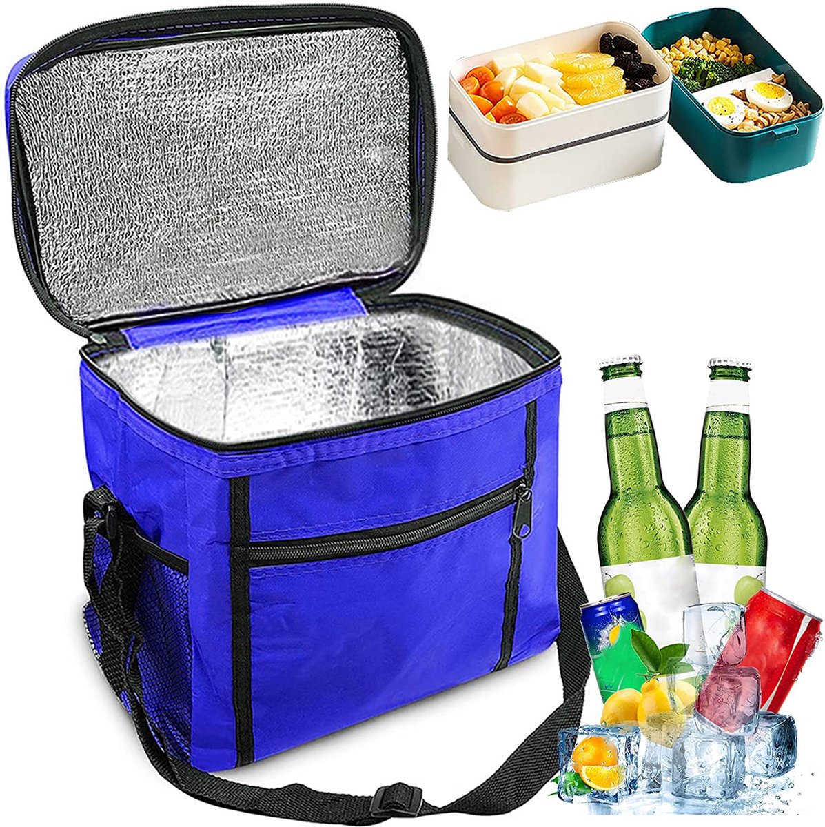 Sac Isotherme Pliable 30 Litres – Pour Pique-nique, Plage, Camping, Voyages | Imperméable, Avec Poches Latérales Et Sangle Réglable - 5
