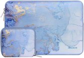 Salect Laptophoes compatibel met MacBook Air 13 A2337 A2179 A1932 2018-2020, MacBook Pro 13 A2338 A2251 A2289 A2159 A1989 A1706 A1708, waterafstotend neopreen aquarel marmer tas me