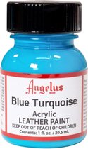 Angelus Leather Acrylic Paint - textielverf voor leren stoffen - acrylbasis - Blue Turquoise - 29,5ml