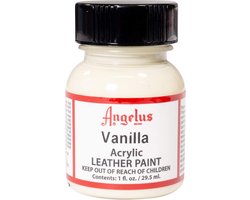 Angelus Leather Acrylic Paint - textielverf voor leren stoffen - acrylbasis - Vanilla White - 29,5ml