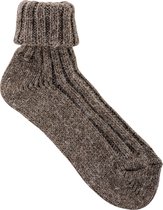 Socks for Fun - Alpaca wollen sokken - 2 paar – bruin en grijs - maat 35/38