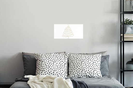 Stickers Stickers muraux - Hiver - Perles - Sapin de Noël - 40x20 cm - Feuille adhésive