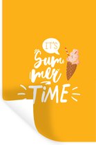 Muurstickers - Sticker Folie - Geel - IJs - Roze - 80x120 cm - Plakfolie - Muurstickers Kinderkamer - Zelfklevend Behang - Zelfklevend behangpapier - Stickerfolie