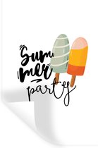 Stickers Stickers muraux - Été - Glace - Grijs - 60x90 cm - Feuille adhésive