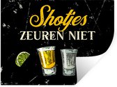 Stickers Stickers muraux - Shots - Boisson - Citations - 40x30 cm - Feuille adhésive - Cadeau pour femme - Cadeau Saint Valentin femme - Cadeau pour homme - Cadeau Saint Valentin pour lui