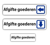 Afgifte goederen bewegwijzering sticker set 3 stickers