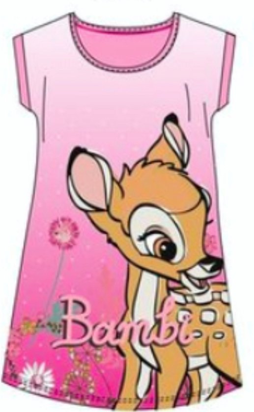 Chemise de nuit Disney Bambi - chemise de nuit rose dans une boîte cadeau. Taille 98 cm / 3 ans