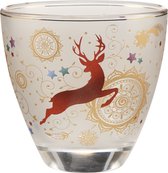 Goebel® - Kerst | Windlicht / Theelicht "Mandala" | Glas, 8cm, waxinelicht houder