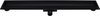 Mat zwart RVS Douchegoot compleet met flens 70x7x6,7cm Tegelrooster