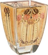 Goebel® - Charles Rennie Mackintosh | Windlicht / Theelicht "Ontmoeting" | Glas, 11cm, waxinelicht houder, met echt goud
