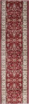 Tapiso Colorado Tapijt Loper Rood Creme Traditioneel Woonkamer Hal Slaapkamer Maat - 70x1250