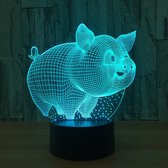 Pig Piggy Bank RGB LAMP 3D Night and Day Light