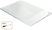 Nobo A4 Mini Whiteboard Voor Op Bureau - Droog Uitwisbaar, Frameloos - 210 x 297 Millimeter - Inclusief Marker - Transparant Acryl
