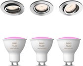 Philips Donegal Inbouwspots - 3 Lichtpunten - Chroom - Incl. Philips Hue White & Color Ambiance Gu10