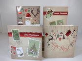 24 cartes de Noël de luxe - Cartes de Noël et Nouvel An avec enveloppes - Cartes doubles avec enveloppes - Or