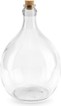Glazen terrarium fles 5 liter met kurk - decoratievaas -↑ 33,5 cm - Ø 22 cm | Stekkie