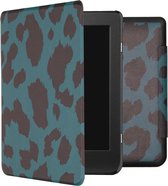 Hoesje geschikt voor Kobo Nia - iMoshion Design Slim Hard Case Bookcase - Green Leopard