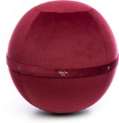 Zitbal 65 cm - Bloon Paris - Velvet Rood - Zitbal kantoor - Ergonomische bureaustoel - Zitbal voor volwassenen