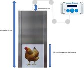 Chickenguard Standaard + alu luik medium Automatische hokopener op batterijen - met ingebouwde timer en 4 katrollen