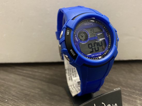 Montre digitale Tekday 654690 38 mm 100 m tres bleu noir bol