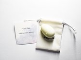 Ziamli yoni ei L (45*30 mm) - 100% witte jade - Massage ei - Yoni egg white jade - Drilled