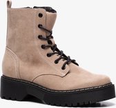 Sprox dames veterboots met plateauzool - Beige - Maat 40