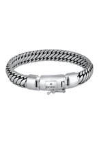 KUZZOI Heren Armbanden Heren Rond Basic Gevlochten Look in 925 Sterling Zilver