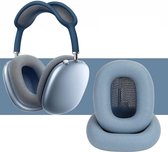 Luxe Lederen Oorkussen Set Geschikt Voor Apple Airpods Max - Vervangende Koptelefoon Earpads - Oor Kussens - Ear Pads - Oorkussens Met Memory Foam Binnenlaag - Blauw
