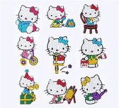 Diamond painting Stickers - Hello Kitty - Compleet Hobbypakket - Ronde steentjes
