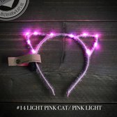 Led Diadeem Cat Pink Multi Lights- Haarband led- Haarband lichtjes - Led haarband - Cat haarband- Diadeem led